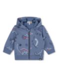 Timberland Baby Dinosaur Print Hoodie, Blue/Multi