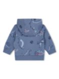 Timberland Baby Dinosaur Print Hoodie, Blue/Multi