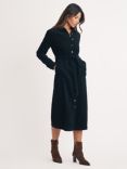 Nobody's Child Finchley Organic Cotton Corduroy Shirt Dress, Black