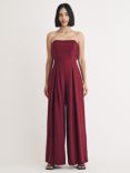 Nobody's Child Rory Linen Blend Jumpsuit, Burgundy