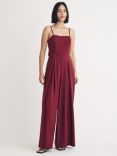 Nobody's Child Rory Linen Blend Jumpsuit, Burgundy