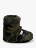 totes Kids' Dino Boot Slippers, Khaki