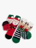 totes Kids' Christmas Slipper Socks, Multi