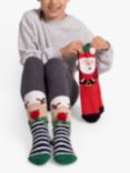 totes Kids' Christmas Slipper Socks, Multi