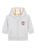 Timberland Baby Brushed French Terry Zipped Hoodie, Light Grey