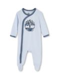 Timberland Baby Logo Onesie, Pale Blue