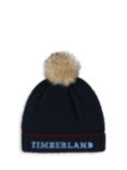 Timberland Baby Faux Fur Pom Pom Knitted Beanie