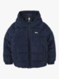 HUGO BOSS Kids' Hooded Puffer Jacket, Navy