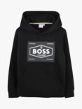 HUGO BOSS Kids' Logo Hoodie, Black