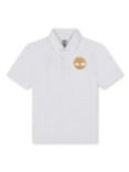 Timberland Kids' Logo Short Sleeve Polo Shirt, White