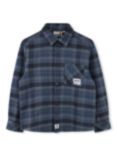 Timberland Kids' Check Cotton Twill Shirt, Blue/Multi