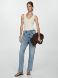 Mango Millie Straight Jeans, Open Blue