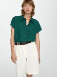 Mango Robbie Short Sleeve Shirt, Green