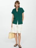 Mango Robbie Short Sleeve Shirt, Green