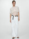 Mango Valerie Embroidered Blouse, White