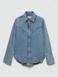 Mango Venetia Denim Shirt, Blue