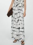 Mango Alexia Maxi Skirt, White/Black