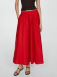 Mango Paula Pleated Skirt, Red