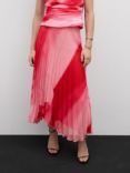 Mango Tulipan Ombre Pleated Midi Skirt, Pink