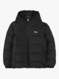 HUGO BOSS Kids' Hooded Puffer Jacket, Black