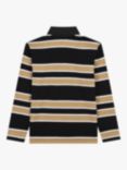 HUGO BOSS Kids' Stripe Polo Shirt, Black/Multi