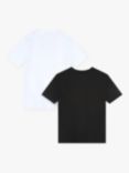 HUGO BOSS Kids' Logo T-Shirt, Pack of 2, Black/White