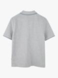 HUGO BOSS Kids' Short Sleeve Polo Shirt, Chine Grey