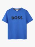 HUGO BOSS Kids' Logo T-Shirt, Bright Cobalt