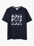 HUGO BOSS Kids' Logo T-Shirt, Navy