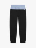 HUGO BOSS Kids' Colour Block Brushed Fleece Joggers, Black