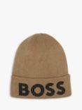 HUGO BOSS Kids' Turn-Up Beanie, Cookie