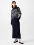 French Connection Milena Stripe Jumper, Marine/Classic Cream