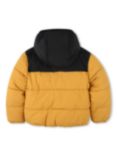 Timberland Kids' Two-Tone Water Repellent Hooded Puffer Jacket, Ochre