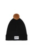 Timberland Kids' Faux Fur Pom Pom Knitted Beanie, Black