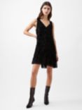 French Connection Diandra Devore Shift Dress, Blackout