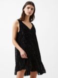 French Connection Diandra Devore Shift Dress, Blackout