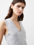 French Connection Morena Wool Blend Knit Top, Dove Grey Melange