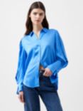 French Connection Ennis Satin Shirt, Ultramarine