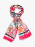 chesca Jungle Print Scarf, Pink/Multi