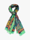 chesca Jungle Print Scarf, Navy/Multi