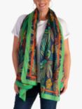 chesca Jungle Print Scarf, Navy/Multi