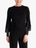 chesca Diamante Sleeve Jumper, Black