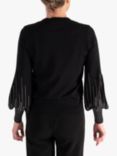 chesca Diamante Sleeve Jumper, Black