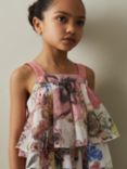 Reiss Kids' Arina Floral Floaty Vest, Pink/Multi