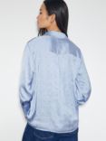 Monsoon Holly Jacquard Relaxed Fit Shirt, Pale Blue