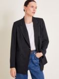 Monsoon Paige Pinstripe Blazer, Navy