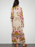 Monsoon Kara Floral Dress, Ivory/Multi