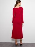 Monsoon Sal Slash Knit Dress, Red