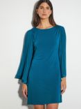 Monsoon Win Woven Jersey Tunic Dress, Teal