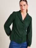 Monsoon Cora Embroidered Shirt, Dark Green